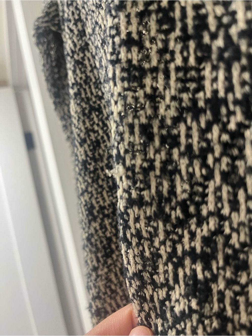 Soft Black and Cream Knit Sweater - Picture 5 of 7